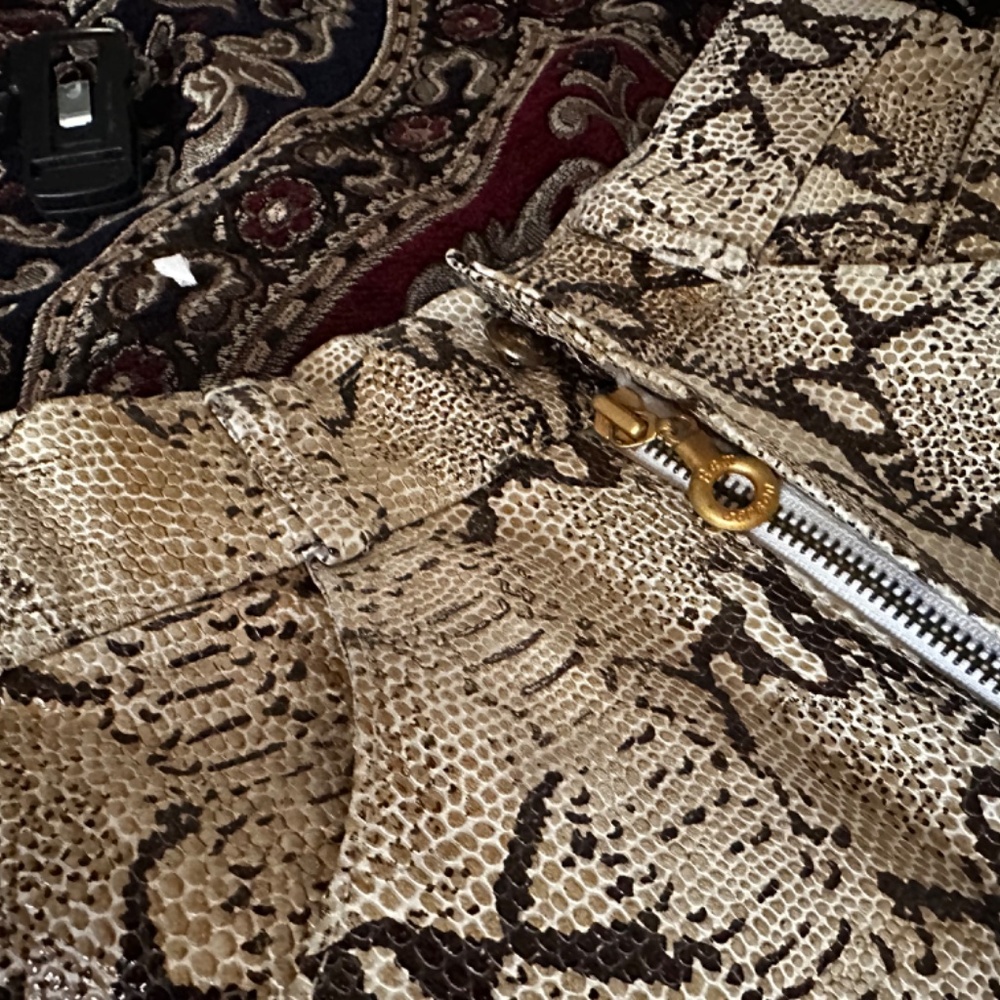 Cache Python Print Genuine Leather Pants - image 5